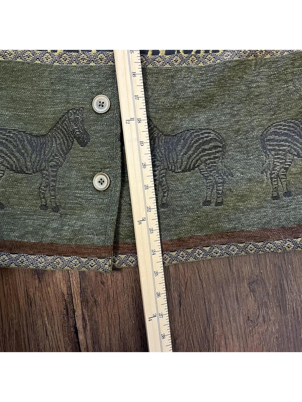 Breckenridge Petite M Women's Tapestry Button-Up Jacket Zebra - Picture 4 of 4